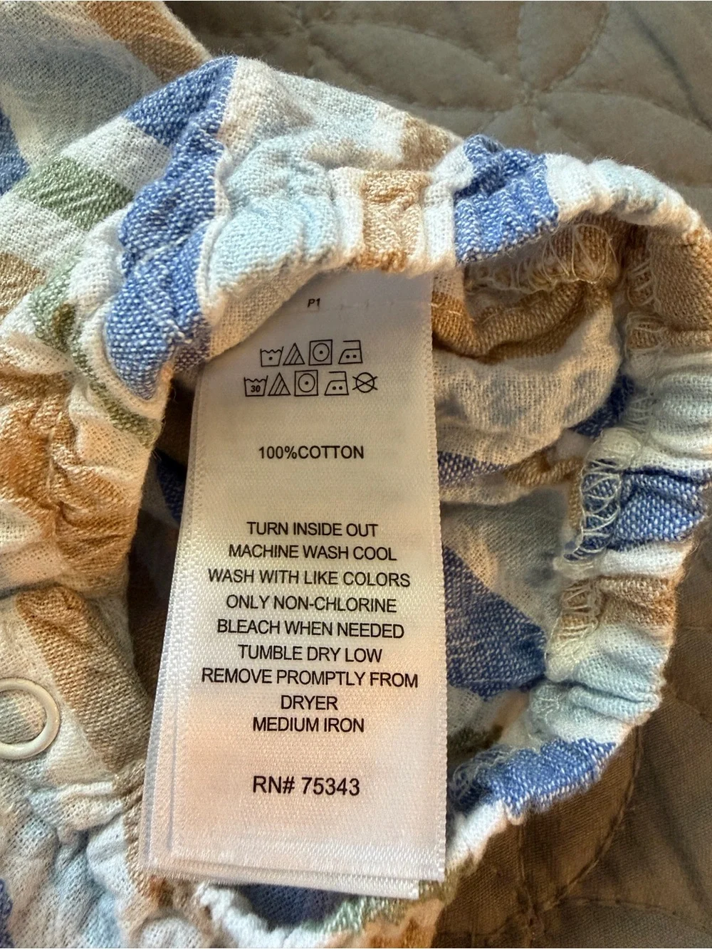 Tommy Bahama Striped Baby Romper in Blue, Tan & Green